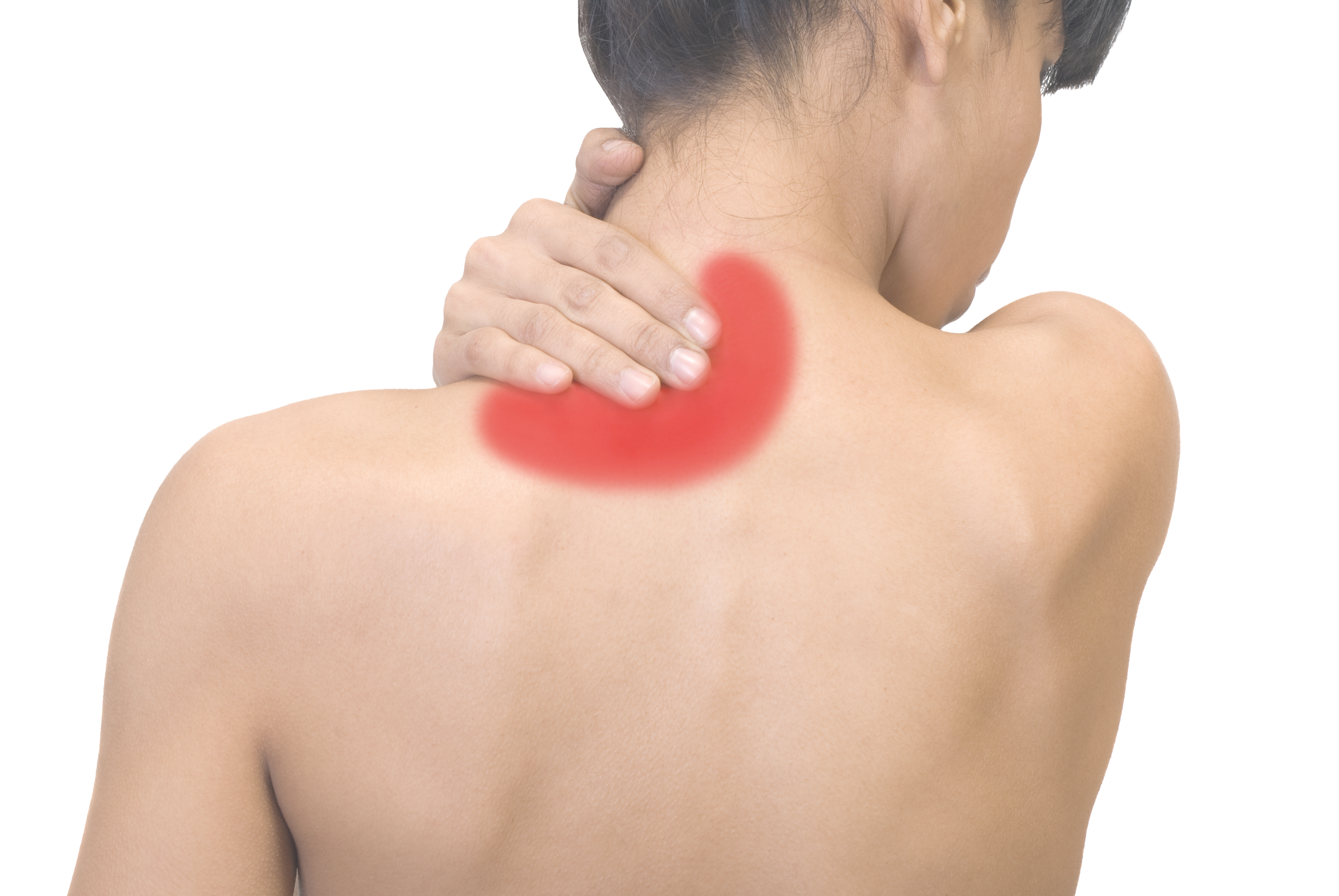 Болит правое плечо отдает в шею. У женщины болит шея.